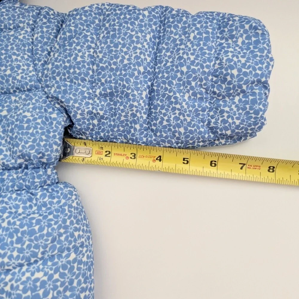 Baby GAP (12-18 Months) Blue & White Hooded Puffer Jacket